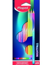 Creioane colorate Maped Nightfall - 12 culori -1