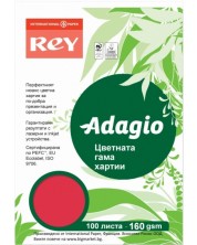 Carton colorat pentru copiator Rey Adagio - Red, A4, 160 g/m2, 100 coli -1