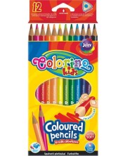 Creioane triunghiulare colorate Colorino Kids - 12 culori
