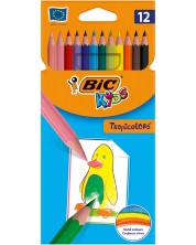 Creioane colorate Bic Kids Tropic - 12 buc.	