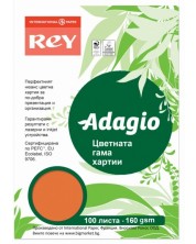 Carton colorat pentru copiator Rey Adagio - Orange, A4, 160 g/m2, 100 coli -1