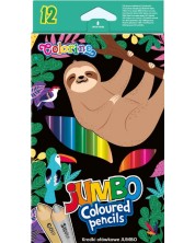 Creioane colorate Colorino - Jumbo Wildkid, 12 culori -1