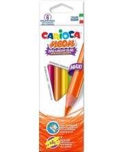 Creioane colorate Carioca Neon - Maxi, 6 culori -1