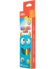 Creioane colorate Deli Color Kids - EC00660, 6 culori