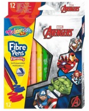 Carioci colorate Colorino - Marvel Avengers, 12 culori	