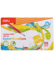 Creioane colorate Deli Color Emotion - EC00235, 36 culori, la cutie