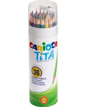 Creioane colorate Carioca Tita - 36 culori + ascutitoare -1