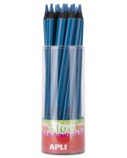 Creion colorat Apli - Jumbo Neon, albastru -1