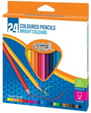 Creioane colorate triunghiulare S. Cool - 24 culori