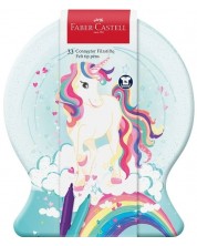 Pixuri cu pâslă colorate Faber-Castell Connector - unicorn, 33 de culori