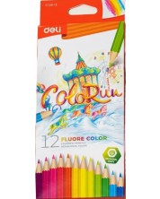 Creioane colorate Deli Colorun - EC128-12, 12 culori -1