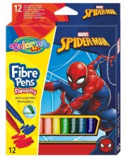 Colorino Marvel Avengers Conical Fibre Pens 12 colours