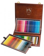 Creioane de culoare Caran d'Ache Pablo – 120 culori, cutie din lemn