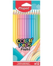 Creioane colorate  Maped Color Peps - Pasteluri, 12 culori