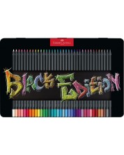 Creioane de culoare Faber-Castell Black Edition - 36 de culori, cutie metalica -1