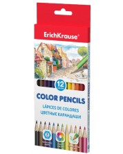 Creioane colorate Erich Krause - Hexagonale, 12 culori -1