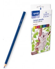 Creioane colorate SpreeArt - Hexagonale, Ø 2.65 mm, 12 buc.