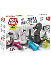 Art Craft Creative Set - modelare cu plastilină, joc de șah, 400 g  -1