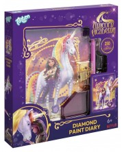 Set creativ Totum Unicorn Academy - Decorează-ți propriul jurnal secret cu diamante