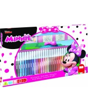 Set creativ Multiprint - Minnie Mouse, 3 ștampile și 36 de pixuri