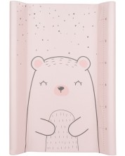 Salteluță tare de înfășat KikkaBoo - Bear with me, Pink, 80 х 50 cm -1