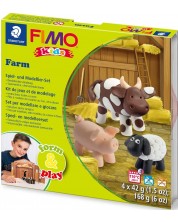 Kit lut Staedtler Fimo Kids, 4x42g, Farm	