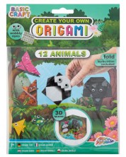 Set creativ Grafix - DIY Origami, 12 animale