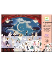 Set creativ pentru decorare cu abțibilduri Djeco - Baletiste mici - imagine 1