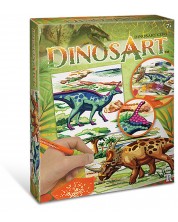 Set creativ DinosArt - Creaza poze cu pietre, Dinozauri -1