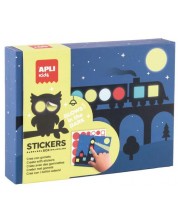 Set de stickere creative Apli Kids - Forme geometrice strălucitoare