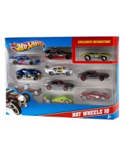 Set de 10 masinute Mattel Hot Wheels -1