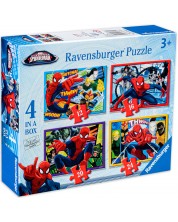 Puzzle Ravensburger 4 in 1 - Spiderman