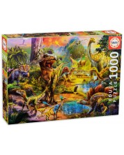 Puzzle Educa de 1000 piese - Tara dinozaurilor