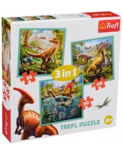 Puzzle Trefl 3 in 1 - Lumea dinozaurilor -1