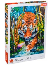 Puzzle Trefl din 1000 de piese - Tigrul Pradator  -1