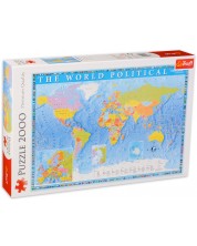 Puzzle Trefl din 2000 de piese - Harta politica a lumii -1