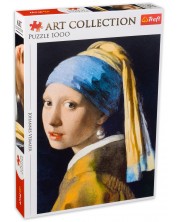 Puzzle Trefl de 1000 de piese - Fata cercei de perle, Johannes Vermeer -1