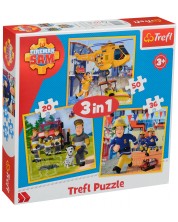 Puzzle Trefl 3 in 1 - Pompierul Sam in actiuni