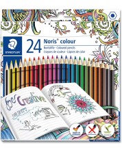 Creioane colorate Staedtler Noris Colour 185 - Johanna Basford, 24 de culori