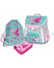 Set școlar Lizzy Card Cute Butterfly - Ghiozdan, geantă de sport și penar -1