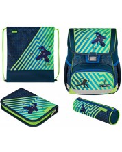 Set școlar Herlitz Loop Plus - Funky Ninja, 4 piese -1