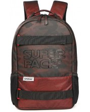Ghiozdan școlar S. Cool Super Pack - Camuflaj roșu, cu 1 compartiment	 -1