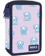 Penar scolar cu ustensile Derform BackUp - Puppy, 3 fermoare