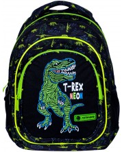 Rucsac pentru școală Astra - Tyrannosaurus, efect neon, 20 l