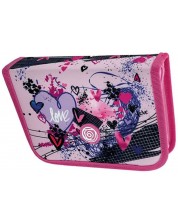 Kaos Maxi geantă școlară - Pink Love, 1 fermoar -1