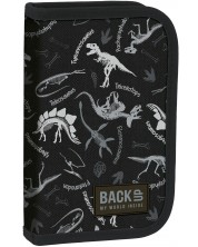 Penar școlar echipat Derform BackUp - Black dinosaurs, 1 fermoar  -1