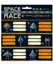Etichete caiet Ars Una Space Race -18 bucăți, albastru -1
