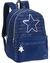 Rucsac școlar Marshmallow - Little Star, cu 2 compartimente, albastru închis