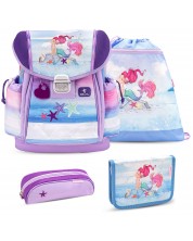 Set școlar Belmil - Beautiful Mermaid, Ghiozdan, 2 penare, sac -1