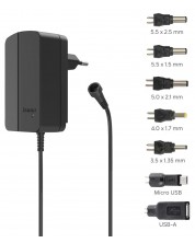 Alimentator universal Hama - 1500mA, 18W, 12V, 7 adaptoare, negru